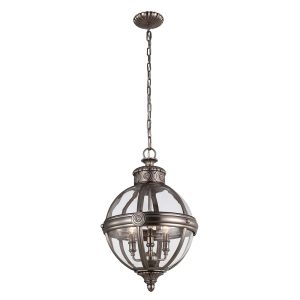 Adams 3 Light Chandelier Antique Nickel - FE/ADAMS/3P ANL