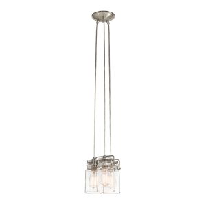 Brinley 3 Light Pendant Brushed Nickel - KL/BRINLEY3 NI