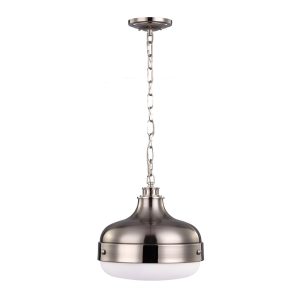 Cadence Pendant Polished Nickel / Brushed Steel - FE/CADENCE/2P BS