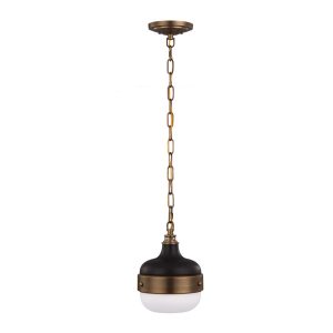 Cadence Mini Pendant Dark Antique Brass / Matt Black - FE/CADENCE/1P MB