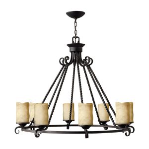 Casa 8 Light Chandelier Olde Black - U/HK/4308OL