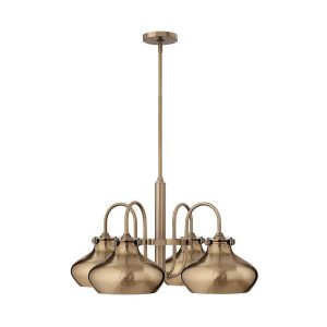 Congress Metal Shade Chandelier Brushed Caramel - HK/CONGRES4/C BC