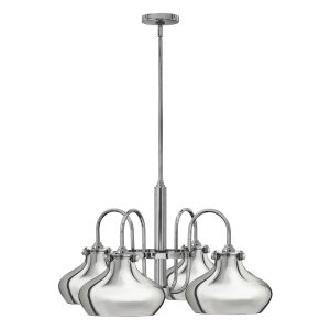 Congress Metal Shade Chandelier Chrome - HK/CONGRES4/C CM