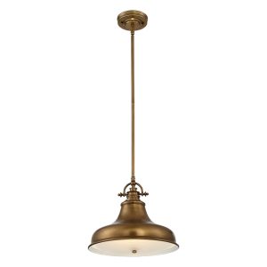 Emery Medium Pendant Weathered Brass - QZ/EMERY/P/M WS