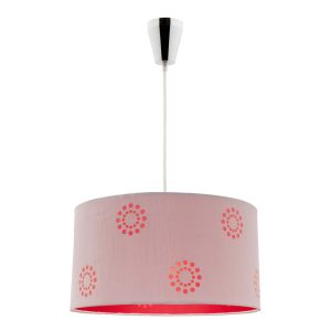 Fabian 1 Light DIY Pendant Silver Red - FAB1PSLRE