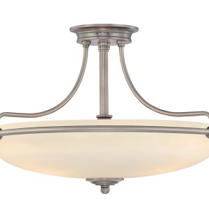 Griffin 4 Light Semi Flush Light Antique Nickel - QZ/GRIFFIN/SFM AN