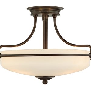 Griffin 3 Light Semi Flush Light Palladian Bronze - QZ/GRIFFIN/SFS PN