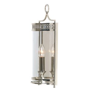 Guildhall 1 Light Wall Light Polished Nickel - GH/WB PN