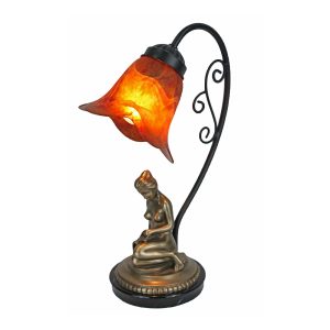 Reading Girl Art Deco Table Lamp - N054