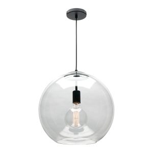 Orpheus 1 Light Large Pendant Black - ORPH1PLBLK