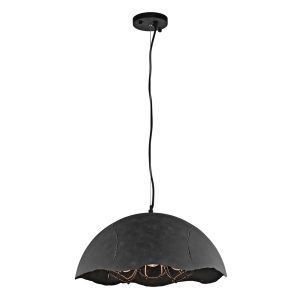 Fracture 3 Light Pendant Weathered Zinc - KL/FRACTURE/P/M