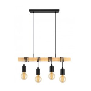 Townshend 4 Light Industrial Pendant Black - 32916