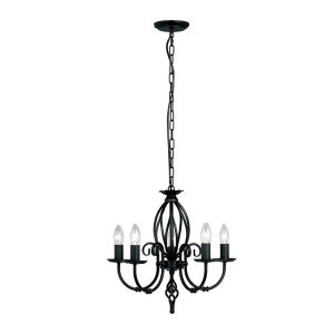 Artisan 5 Light Chandelier Black - ART5 BLACK