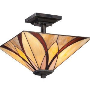 Asheville Semi Flush Mount Valiant Bronze - QZ/ASHEVILLE/SF