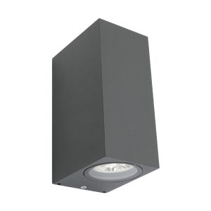 Brugge 2 Light Exterior Wall Light Charcoal - BRUG2ECHA