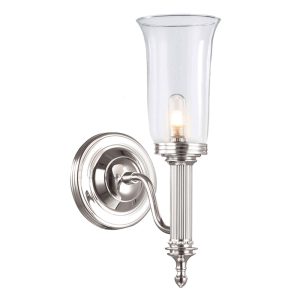 Carroll 1 Light Wall Light Polished Nickel - BATH/CARROLL2 PN