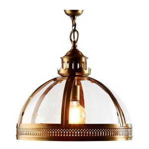 Winston 1 Light Pendant Large Antique Brass - ELCITFR3790B