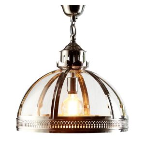 Winston 1 Light Pendant Large Shiny Nickel - ELCITFR3790SH