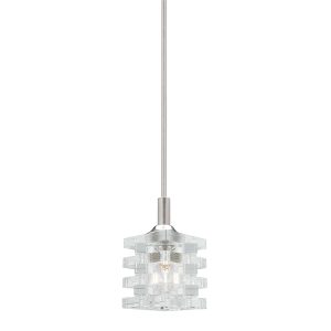 Ice 1 Light Pendant Satin Chrome - ICE1P12VSC