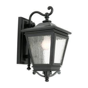 Nottingham 1 Light Wall Light Black - NOTT1EBLK