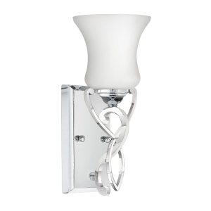 Brooke 1 Light Wall Light Polished Chrome - HK/BROOKE1 BATH