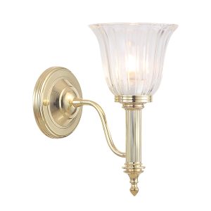 Carroll 1 Light Wall Light Polished Brass - BATH/CARROLL1 PB