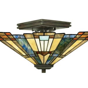 Inglenook Semi Flush Valiant Bronze - QZ/INGLENOOK/SF