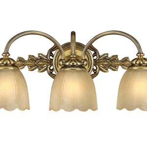 Isabella 3 Light Above Mirror Light Burnished Brass - HK/ISABELA3 BATH