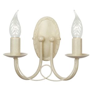 Minster 2 Light Wall Light Ivory / Gold - MN2 IV/GOLD