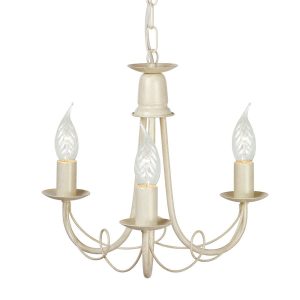 Minster 3 Light Chandelier Ivory / Gold - MN3 IV/GOLD