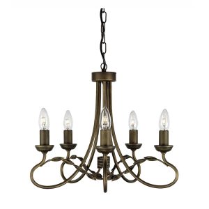 Olivia 5 Light Chandelier Black / Gold - OV5 BLK/GOLD