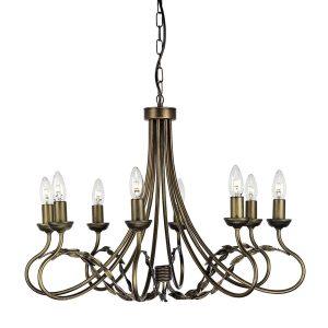 Olivia 8 Light Chandelier Black / Gold - OV8 BLK/GOLD