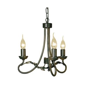 Olivia 3 Light Chandelier Black / Gold - OV3 BLK/GOLD