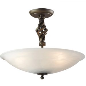 Pembroke Semi Flush Black / Gold - PB/SF/A BLK/GOLD