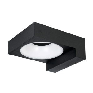 Cone Square 8W LED Wall Light Black / Warm White - SE7064WW/BK