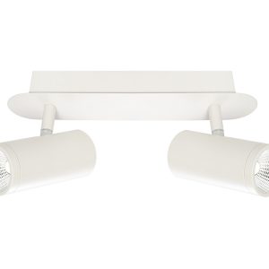 Urban 2 Light Dimmable 10 Watt LED Rail White / Cool White - URB2RWHT