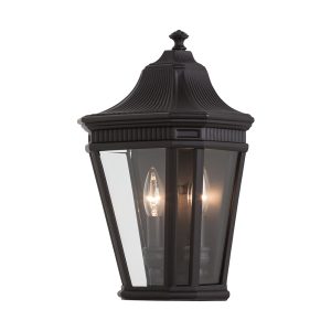 Cotswold Lane Half Wall Lantern Black - FE/COTSLN7 BK