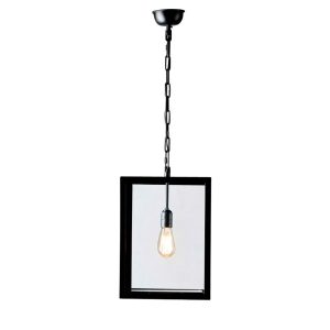 Archie Rose 1 Light Pendant Small Black - ELANK32538BLK