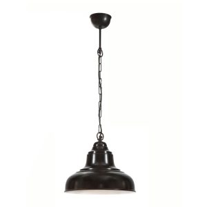 Brasserie 1 Light Pendant Small Black - ELANK39901BLK