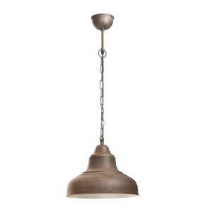 Brasserie 1 Light Pendant Small Rust - ELANK39901RUST