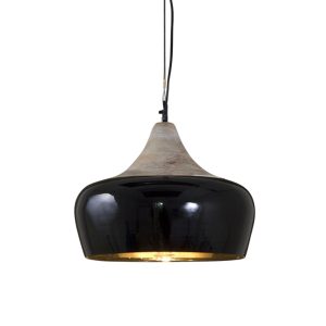 Milano 1 Light Pendant Black - ELOM2054PBLK