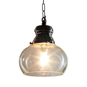 Paddington 1 Light Pendant Small Antique Silver - ELPIM50752AS