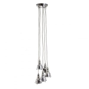 Kluster 5 Light Pendant Antique Silver - ELPIM85348AS