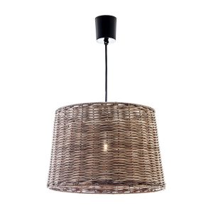 Wicker 1 Light Round Pendant Large - ELPYYWKLOOWW