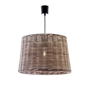 Wicker 1 Light Round Pendant Small - ELPYYWKSOOWW