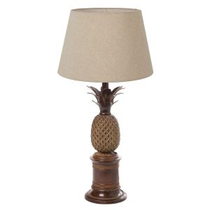 Bermuda Table Lamp Antique Brown With Shade - ELANK21675ABR