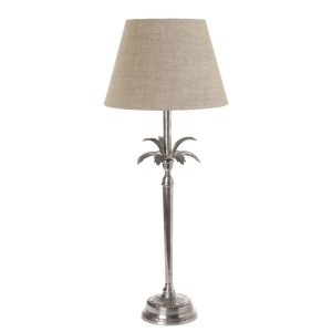 Casablanca Table Lamp Antique Silver With Shade - ELANK58785ANTSIL