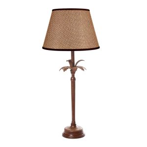 Casablanca Table Lamp Brown With Shade - ELANK58785BRN