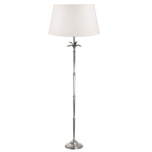 Casablanca 1 Light Floor Lamp Silver Base With Shade - ELANK58785FLAS