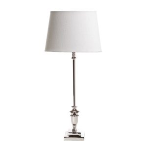 Lyon Table Lamp Shiny Nickel With Shade - ELANK64762SN